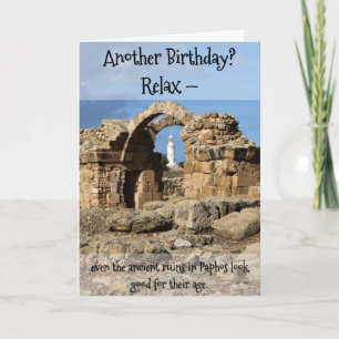 En annan födelsedag? Kort med Paphos antika ruine