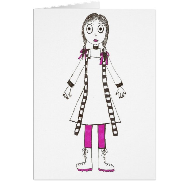 En annan kuslig flicka hälsningskort (Framsidan)