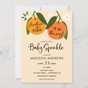 En annan Little Cutie Orange Baby Sprinkle Inbjudningar