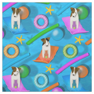 en annan Parson Jack Russell Terrier bassäng party Tyg