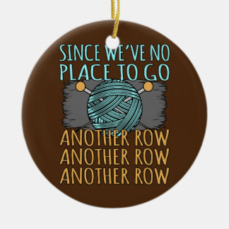 En annan rad Knitting Crocheter Crafter Crochet Julgransprydnad Keramik