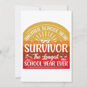 En annan skolår Survivor Funny School Inbjudningar
