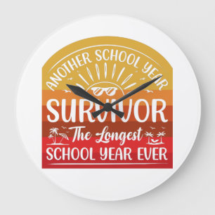 En annan skolår Survivor Funny School Stor Klocka