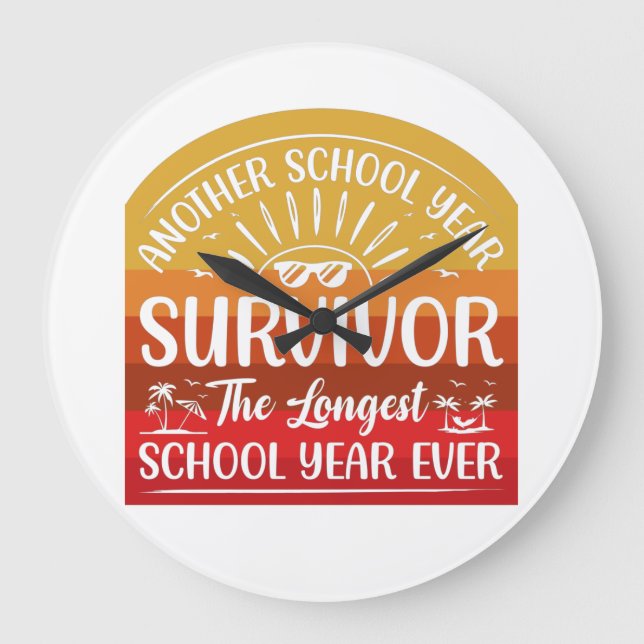En annan skolår Survivor Funny School Stor Klocka (Framsida)