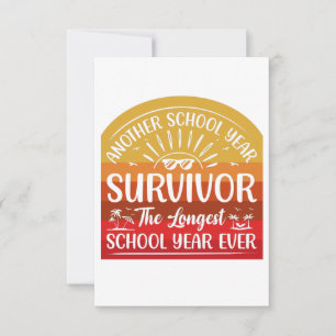En annan skolår Survivor Funny School Tack Kort