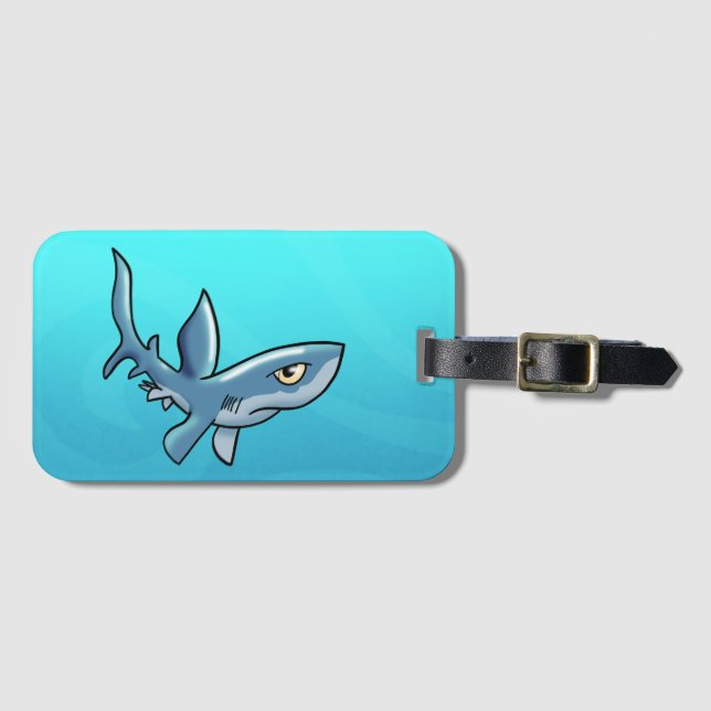 En annan Tecknad Shark Bagagebricka (Framsida horisontal)