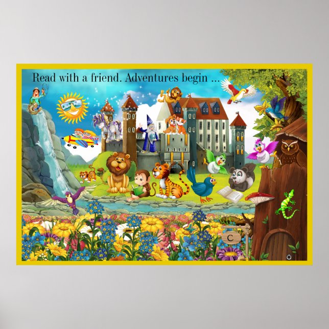 En annan Underbar läsning - läskunnighet Poster (Framsidan)