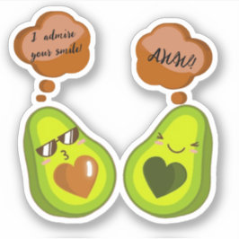 EN ANPASSAD AVOCADO-STICKARE KLISTERMÄRKEN