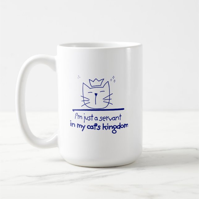 En anställd i mitt kattkonungariket kaffemugg (Vänster)