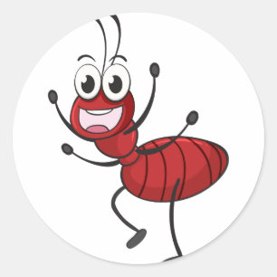En ant runt klistermärke