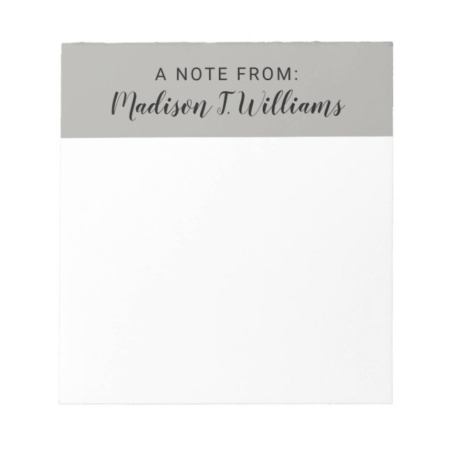 En anteckning från anteckningsblock (Framsida)