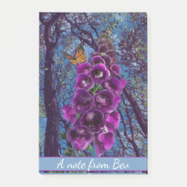 En anteckning från..Butterfly på en foxgkärlek Post-it Block