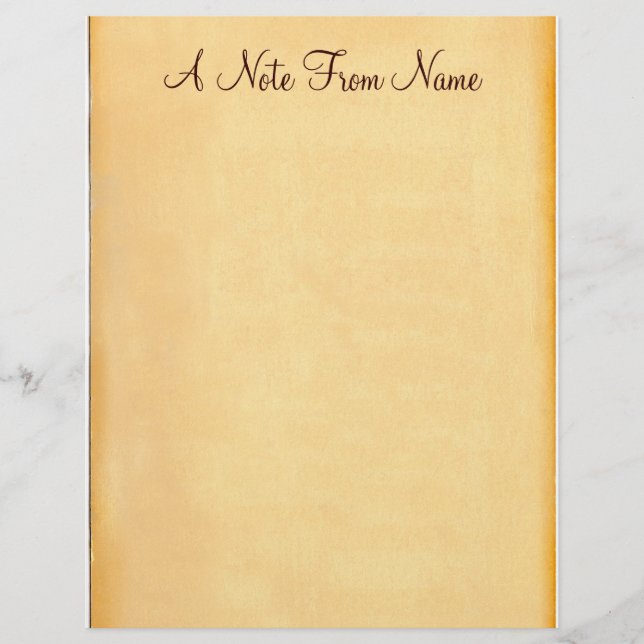 En anteckning från.. Gamla Pappra brevhuvud (Framsida)