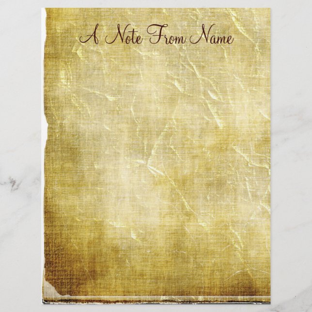 En anteckning från.. Gamla Pappra brevhuvud (Framsida)