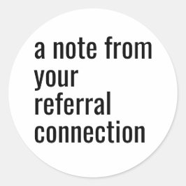 "En anteckning från.." Kuvertsymbol (B&W) Runt Klistermärke