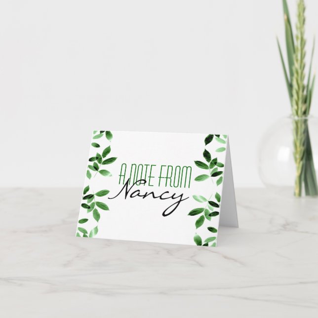 En anteckning från.. Skydd Kort (Framsida)