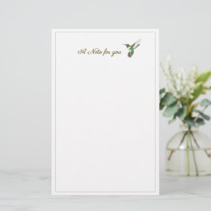 En anteckning till din billiga Hummingbird-station Brevpapper