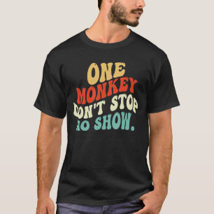 En apa stoppa inte bildspelet t shirt