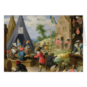 En apaEncampment Hälsningskort