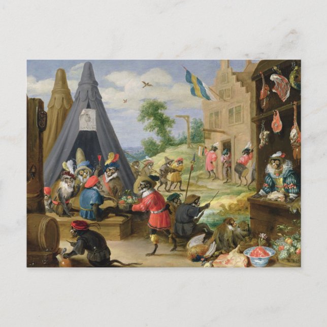 En apkoloni vykort (Framsida)