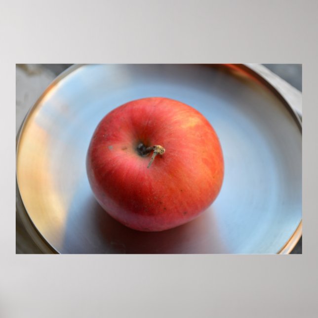 en äppelbricka poster (Framsidan)