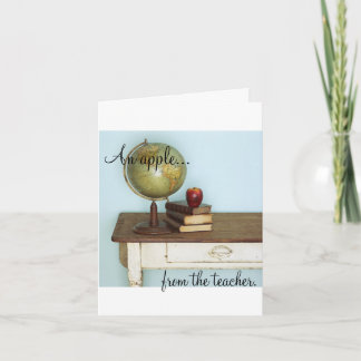 En Apple FRÅN lärare Tack Kort