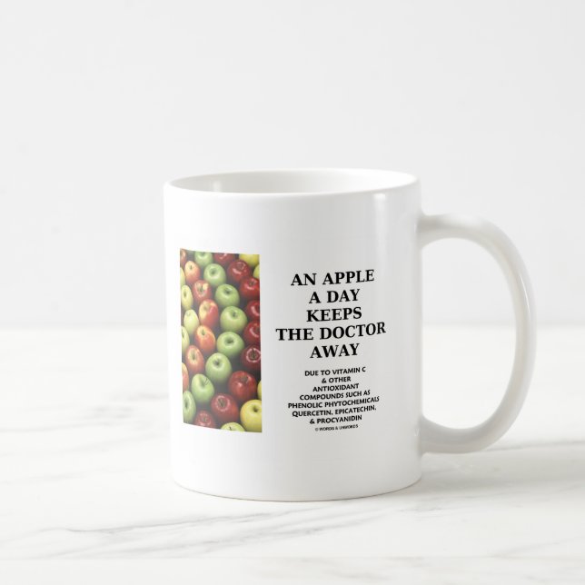 En Apple om dagen håller doktorn Away Kaffemugg (Höger)
