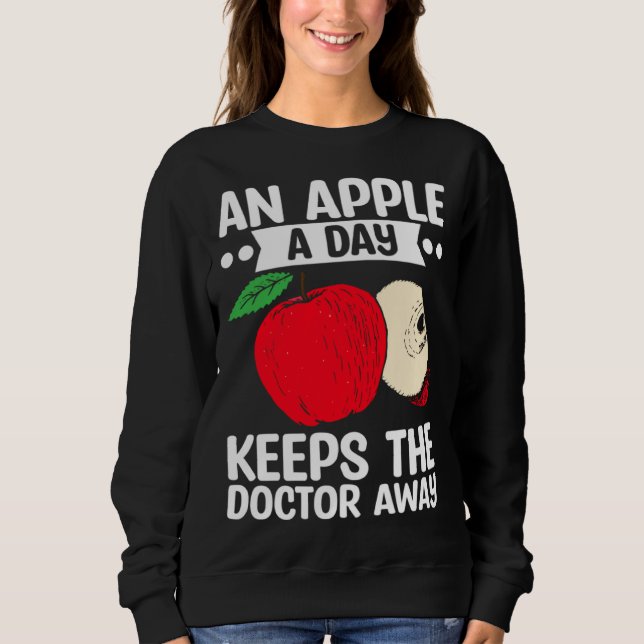 En Äpple Om Dagen Håller Doktorn Borta Fruktplocka T Shirt (Framsida)
