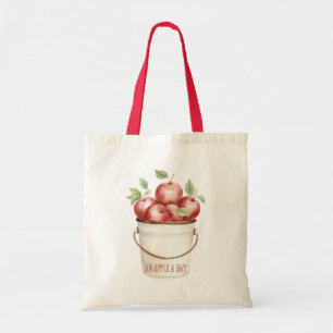 En äpple om dagen-hink tygkasse