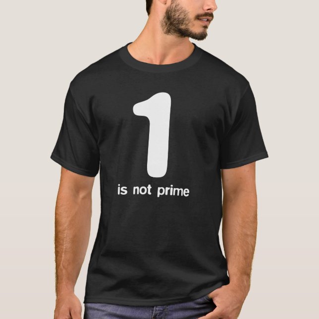 en är inte främsta - vit på svart utslagsplats tee (Framsida)