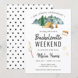 En är mer Firande Camping Bachelorette Inbjudningar