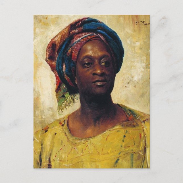 En araber i en turban. Av Konstantin Makovsky Vykort (Framsida)