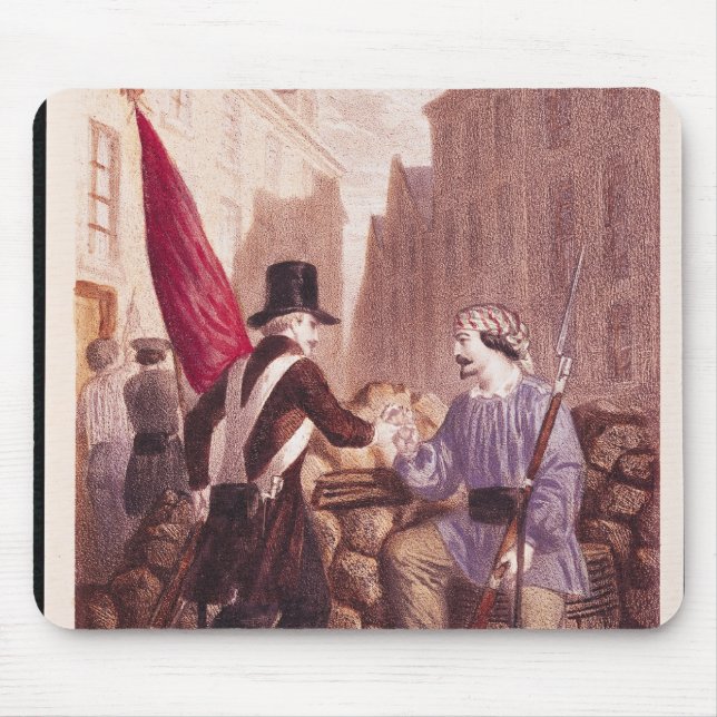 En arbetare som delar hans bröd med en student musmatta (Framsidan)