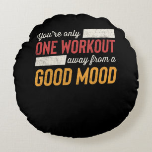 En arbetsgång bort från Bra Mood Motivation Rund Kudde