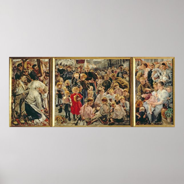 En arbetsmans tre år, 1895 poster (Framsidan)