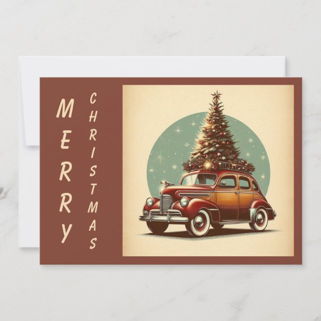 En årgång i julklapp och träd julkort (Framsida)