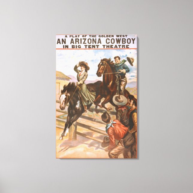 En Arizona Cowboy i Big Tält-teatern Poster Canvastryck (Framsida)