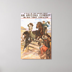 En Arizona Cowboy i stor tältTheatreaffisch Canvastryck