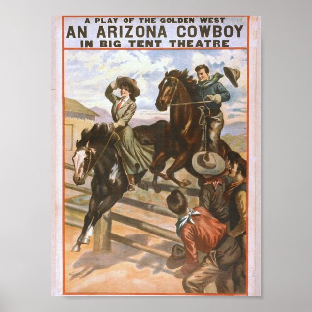 En Arizona Cowboy Retro-teater Poster (Framsidan)