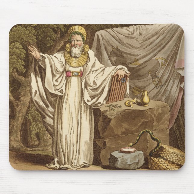 En ärke- Druid i hans juridiska vana som inristas Musmatta (Framsidan)