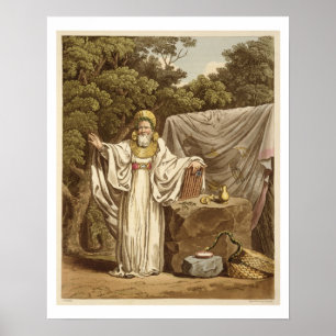 En ärke- Druid i hans juridiska vana som inristas Poster