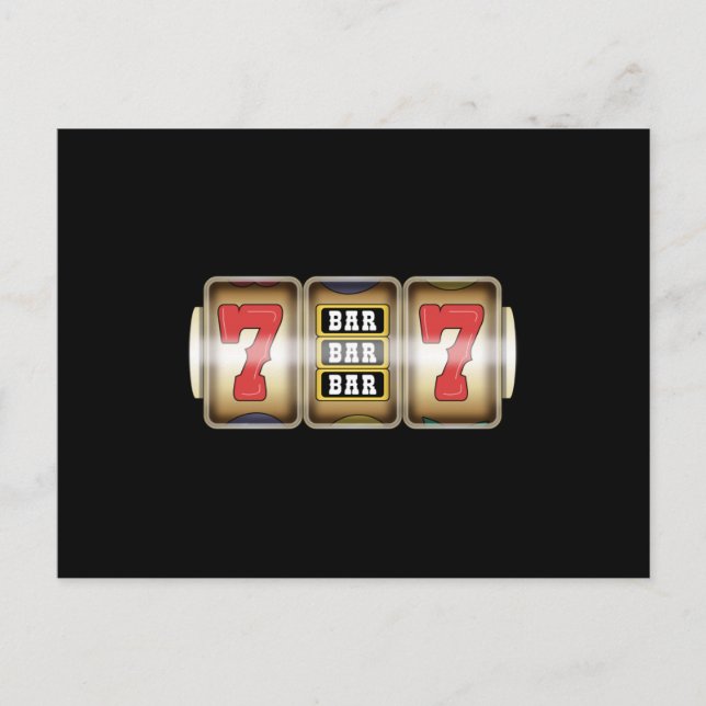 En Arm Bandit Slot Maskin Casino Roulette Vykort (Framsida)