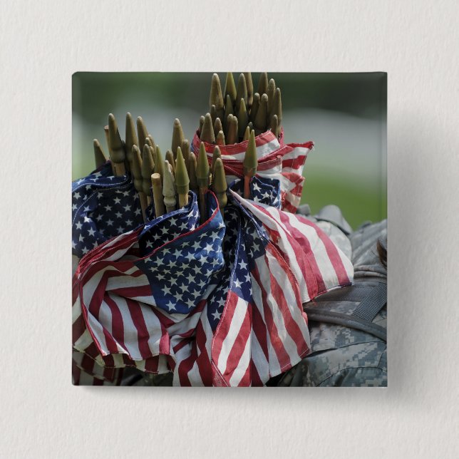 En armésoldats ryggsäck knapp (Framsida)