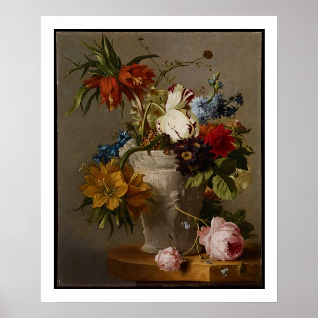 En Arrangemang med blommor, 1800-talet Poster (Framsidan)