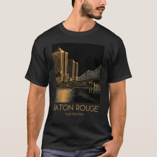 En Art Travel Print of Baton Rouge 3 T Shirt