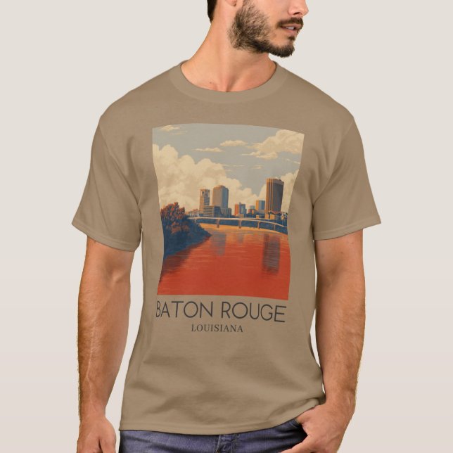 En Art Travel-utskrift av batonflöde 1 T Shirt (Framsida)