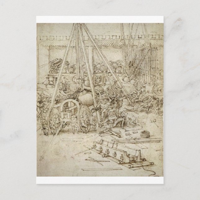 En artilleripark vykort (Framsida)