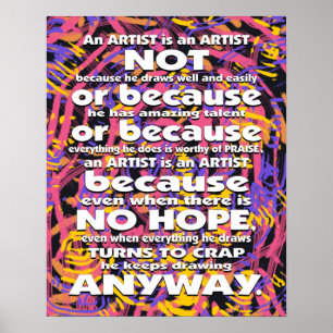 En artist är.. poster