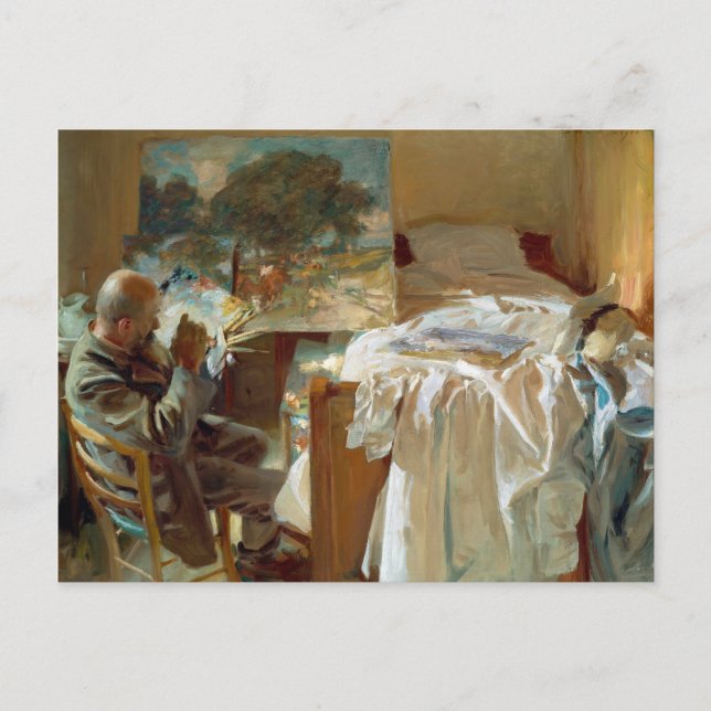 En artist i hans Studio av John Singer Sargent Vykort (Framsida)