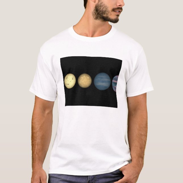 En artists återgivning som jämför bruna dvärgar 2 t shirt (Framsida)